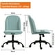 thumbnail image 4 of Silla de Oficina Ergonómica HOMEMAKE FURNITURE, Giratoria Altura ajustable, Color Verde, 4 of 6