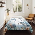 thumbnail image 4 of Sea Turtle Coastal Large Tapestry for Bedroom Wall Hanging Tapestry,Summer Beach Coral Ocean Blue Nautical Ceiling Backdrop Tapestries Poster Blanket Wall Decor for Teens Room Living Room 100" x 59", 4 of 8