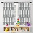 thumbnail image 5 of Blackout Kids Curtains,Grey and White Arrow Feather Pattern Childrens Insulated Curtains Set Of 2,Bedroom Essentials,Toddler Room Decor 42x54in(106x137cm), 5 of 5