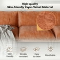 thumbnail image 6 of Magic Home Sectional Sofa with High Sofa Legs L-Shaped Couch Sofa Velvet Orange Couches 5 Seat Sofa U-shaped Sectional Couch, Living Room Furniture Set for Home Apartment Office Studio, 6 of 12