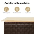thumbnail image 2 of vidaXL 5 Piece Patio Dining Set with Cushions Brown Poly Rattan, 2 of 11