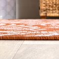 thumbnail image 3 of JONATHAN Y SANTA MONICA 5' Square Area Rug, Nevis Palm Frond - Orange/Cream, SMB119E-5SQ, 3 of 8