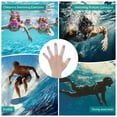 thumbnail image 6 of Uxcell 1 Pair Silicone Swimming Gloves Webbed Half-Finger Frog Type Large Gloves White, 6 of 7
