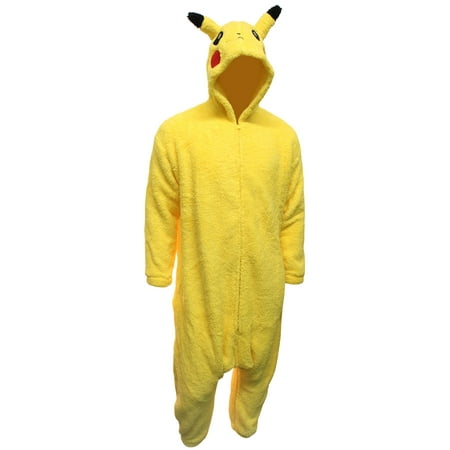 Pokemon Adult Pikachu Union Suit Costume Cosplay Kigurumi - One Size