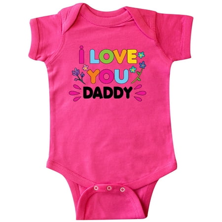 

Inktastic I Love You Daddy with Flowers Gift Baby Girl Bodysuit