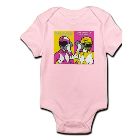 

CafePress - Power Rangers On Their Cell Phones - Baby Light Bodysuit