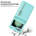thumbnail image 5 of ELEHOLD Case for Samsung Galaxy Z Flip 6, Luxury Zipper Leather Card Holder Kickstand Flip Protective Phone Case with Adjustable Crossbody Strap for Samsung Galaxy Z Flip 6,Mint, 5 of 8