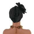 thumbnail image 4 of snilers Turbans for Women African Turban Cap Soft Pre-Tied Flower Headwrap Hat Fashion Headscarf Beanie Cap Head Scarf, 4 of 5