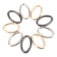 thumbnail image 2 of Metal 0 Rings Buckle 9Pcs Carabiner Snap Clip Keychain Alloy Trigger Snap Buckle Oval Open Bag Chain DIY Accessories 3 Colors, 2 of 7