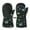 Black Dinosaur, variant on MoKo Toddlers Winter Mittens, Waterproof Skiing Gloves with Zipper for 2-5 years Girls Boys