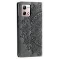 thumbnail image 3 of Case for Motorola Moto G Stylus 5G(2023) Wallet Case for Women Girls with Card Holder, Embossed Flower Pattern Magnetic Flip PU Leather Purse Protective Phone Cover for Moto G Stylus 5G(2023), Grey, 3 of 10