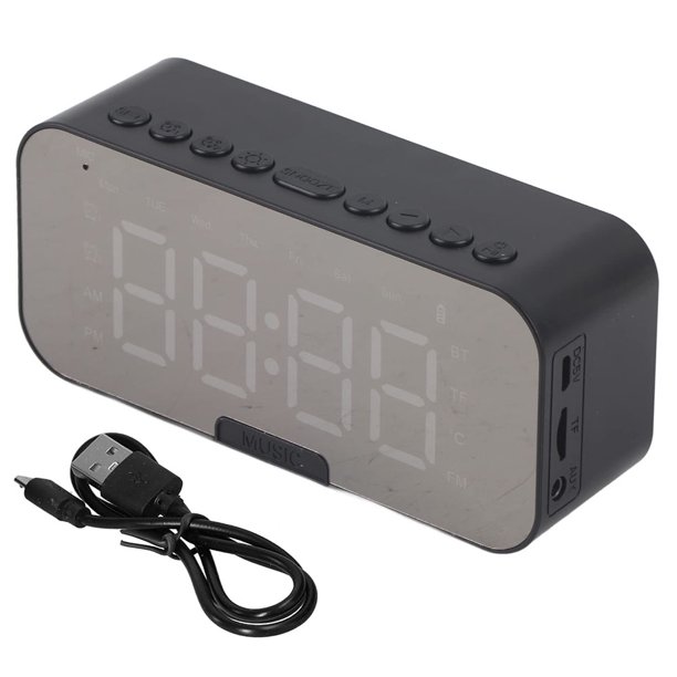Despertador Inalámbrico Con Pantalla LED Pequeño Altavoz BT para Y