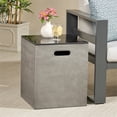 thumbnail image 2 of Noble House Aido Tank Holder Side Table in Light Gray and Black, 2 of 12