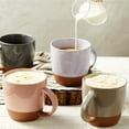 thumbnail image 4 of Morandi - Juego de 6 tazas de café de cerámica de color, tazas de café con asa, taza de latte, ideal para té, chocolate caliente, 4 of 4