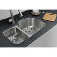 thumbnail image 2 of Wells Sinkware  32 in. 18 Gauge Undermount 30-70 Double Bowl Stainless Steel Kitchen Sink with Grid Racks & Basket Strainers, 2 of 5