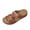 Brown, variant on Yyuenw Women Open Toe Crisscross Wedge Slide Sandals PU Slip On Holiday Casual Summer Walking Shoes