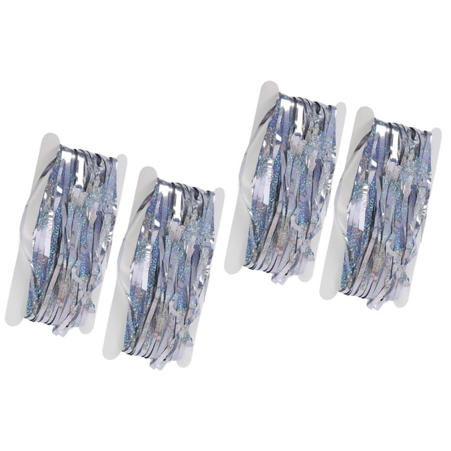 Ensemble de Rideaux à Franges en Feuille Métallique pour Fête, Décorations de Porte, 4 Pcs