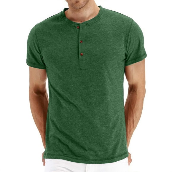 Chemises Habillées pour Hommes / T-Shirts de Compétition à Plateforme pour Hommes Col Été Manches Courtes Unies Décontractées à Boutons