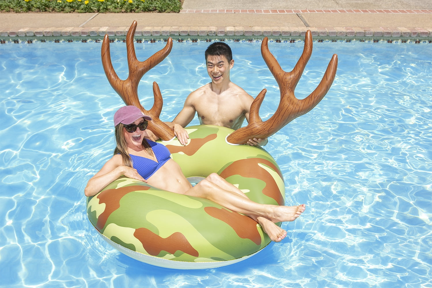 Poolmaster 48-Inch Party Float Swimming Pool Tube, Camo