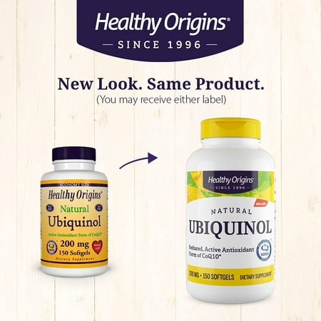 Healthy Origins Ubiquinol 200 mg (Kaneka QH, Non-GMO, Gluten Free, Heart Support, Energy Support), 150 Softgels