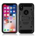 thumbnail image 2 of iPhone X Case, Mignova Rugged Plastic Heavy Duty Armor Holster Defender Full Body Protective Hybrid Case Cover with Belt Swivel Clip and Kickstand for Apple iPhone X (Black), 2 of 7