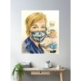 thumbnail image 2 of Blue Eyes Nurse Poster Wall Art, Modern Wall Decor, 12x18 UNFRAMED, 2 of 3
