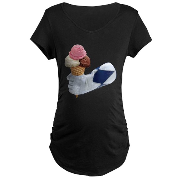 CafePress - Power Rangers Holding Ic Women's Maternity T Shirt - Maternity Dark T-Shirt