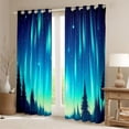 thumbnail image 2 of Homewish Gradient Aurora Blackout Curtains Set of 2 (52x84 Each) for Female Men Adults,Starry Sky Window Curtains,Abstract Ombre Curtains and Drapes,Lightweight Room Decor, 2 of 6