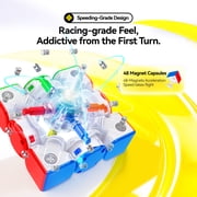 Gan I Carry 4, Smart Speed Cube 3x3 Magnetic, Connected Electronic Bluetooth Magic Cube for Kids Adults, Battery Replaceable Frosted Version