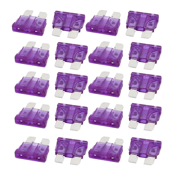Uxcell 20Pcs 3A  Fuse  Truck SUV Fuses Miniature Blade Fuse Purple