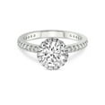 thumbnail image 4 of 3 Carat IGI Certified Round Shape Lab Grown Diamond Engagement Ring | 14K White Gold |Klarissa Halo Diamond Eternity Lab Diamond Ring | FG-VS1-VS2 Quality Friendly Diamonds, 4 of 6