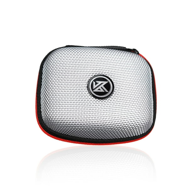 Matsuzay Bolsa de almacenamiento para auriculares compatible con Bluetooth KZ, caja cuadrada portátil de EVA para auriculares, caja de almacenamiento Cables de audio/vídeo Plata