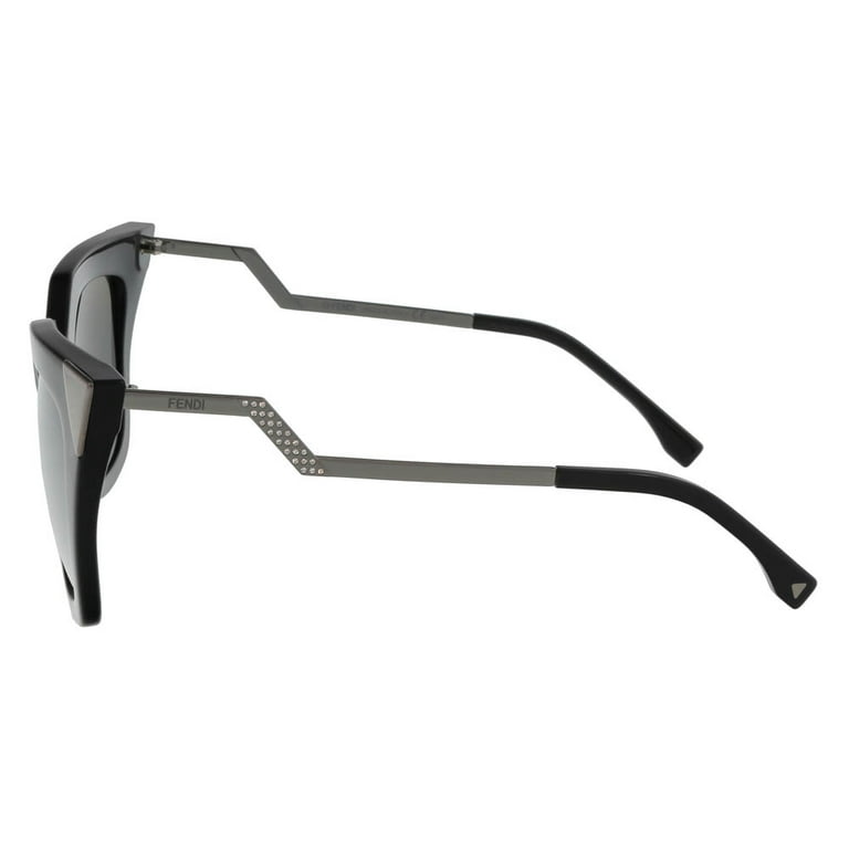 FENDI FF 0060/S KKL SF Sunglasses Shiny Black Frame Grey