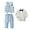 Light Blue, variant on GigrtiJin 1-6 Years Infant Baby Toddler Cotton Outfits Lapel Button Long Sleeve Bow Tie Shirt Plaid Printed Vest Pants 3 PC Elegant Set