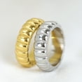 thumbnail image 3 of LYMAYTER Party Ring Finger Band - Raised Grain, Geometric, Electroplated, Punk Style, 3 of 6