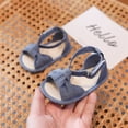 thumbnail image 2 of Otqutp Kids Outdoor Sandals Toddler Kids Baby Girls Cute Canvas First Walk Casual Shoes Soft Rubber Sole Toddler Princess Dress Flat Sole Walking Shoes, 2 of 9