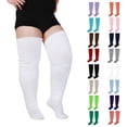 thumbnail image 3 of WTXUE Thigh High Stockings, Plus Size Thigh Highs, Women's Football Socks with Towel Sole Wear Non Slip Mid Tube Short Top Socks, 1# Orange, 3 of 6
