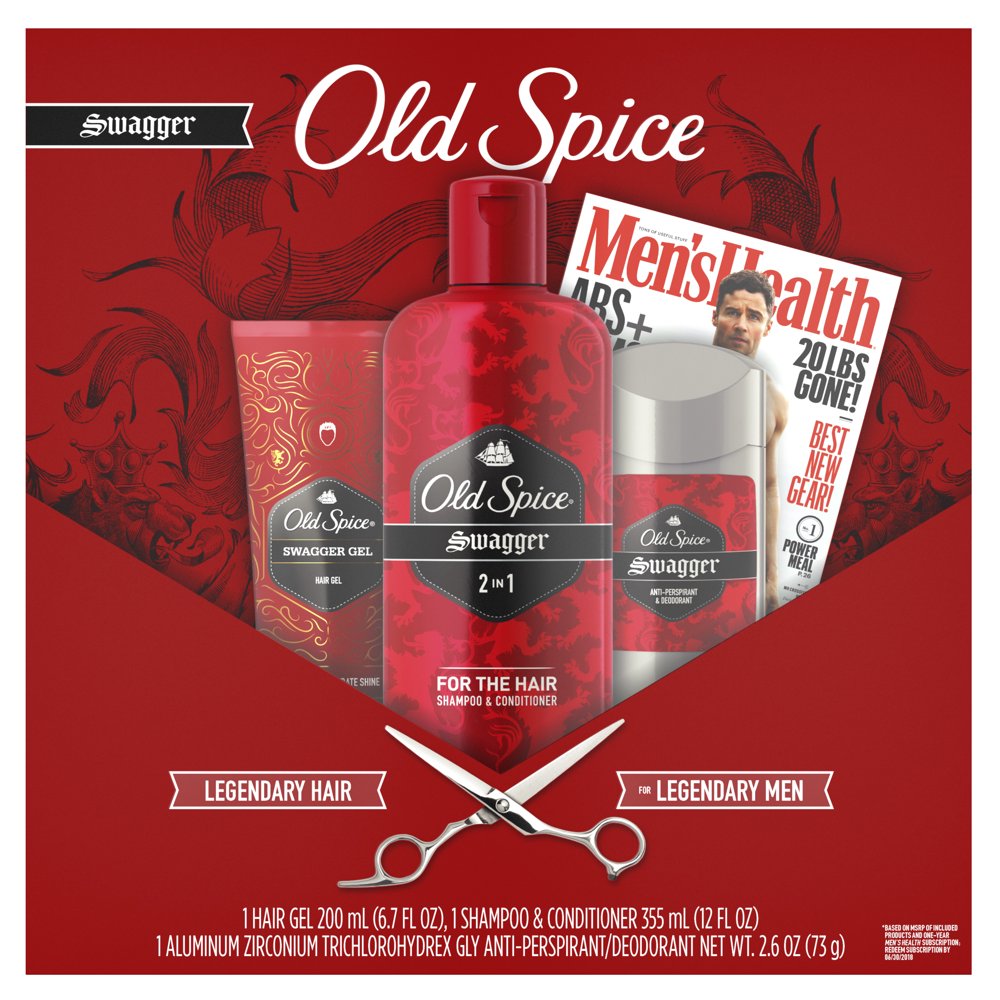 Old Spice Swagger Antiperspirant and Deodorant + 2in1 Men's Shampoo and