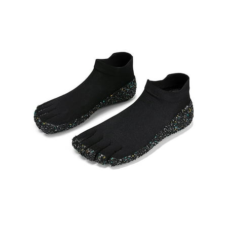 

Colisha Mens Yoga Shoe Barefoot Athletic Socks Slip On Water Shoes Dance Lightweight Sock Sneakers Beach Black 10