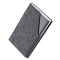thumbnail image 4 of MasteelfCA Porte-Nom Portable en Acier Inoxydable et Cuir, Boîte de Rangement pour Cartes de Crédit (Gris Foncé), 4 of 8
