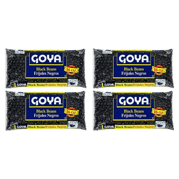 Goya Black Beans Dry 1lb (Pack of 4)