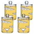 thumbnail image 2 of WOBOGO A Seamless Pattern with Sun Umbrellas Transparent Plastic Jar 2pcs Cotton Swabs Balls Pads Floss Stick Dispenser Bathroom Vanity Storage Organizer, 2 of 7