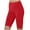 Red, variant on FAIWAD Bike Shorts Women Elastic High Waist Knee Length Leggings Seamless Stretch Slim Gym Workout Shorts