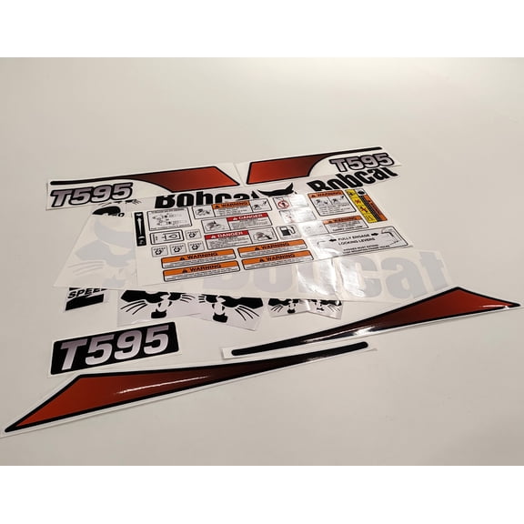 411 Decals Aftermarket Replacement Sticker Set Compatible with Bobcat T595 Skid Steer Loader