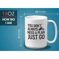 thumbnail image 6 of Motorcyclist Coffee Mug 15oz White - You Don't Always Need A Plan - Funny Biker Cafe Racer Motorcycle Rider Vintage Retro, 6 of 7