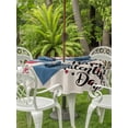 thumbnail image 2 of Outdoor Tablecloth with Umbrella Hole and Zipper, Happy Valentines Day Round Table Cloth 60 Inch Waterproof Tablecloth, Red Love Branches Spring Beige Picnic Table Cover for Patio Camping, 2 of 7