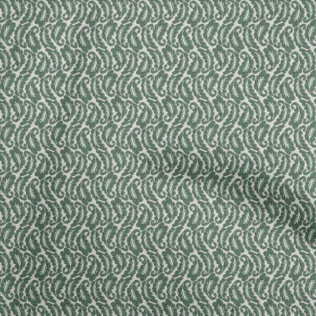 oneOone Polyester Spandex Olive Green Fabric Asian Block Sewing Material Print Fabric By The Yard 56 Inch Wide