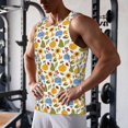 thumbnail image 5 of Pofeuu Autumn Pumpkins Blooms Print Men's Workout Tank Tops Sleeveless Muscle Gym Shirt Quick Dry-Medium, 5 of 7