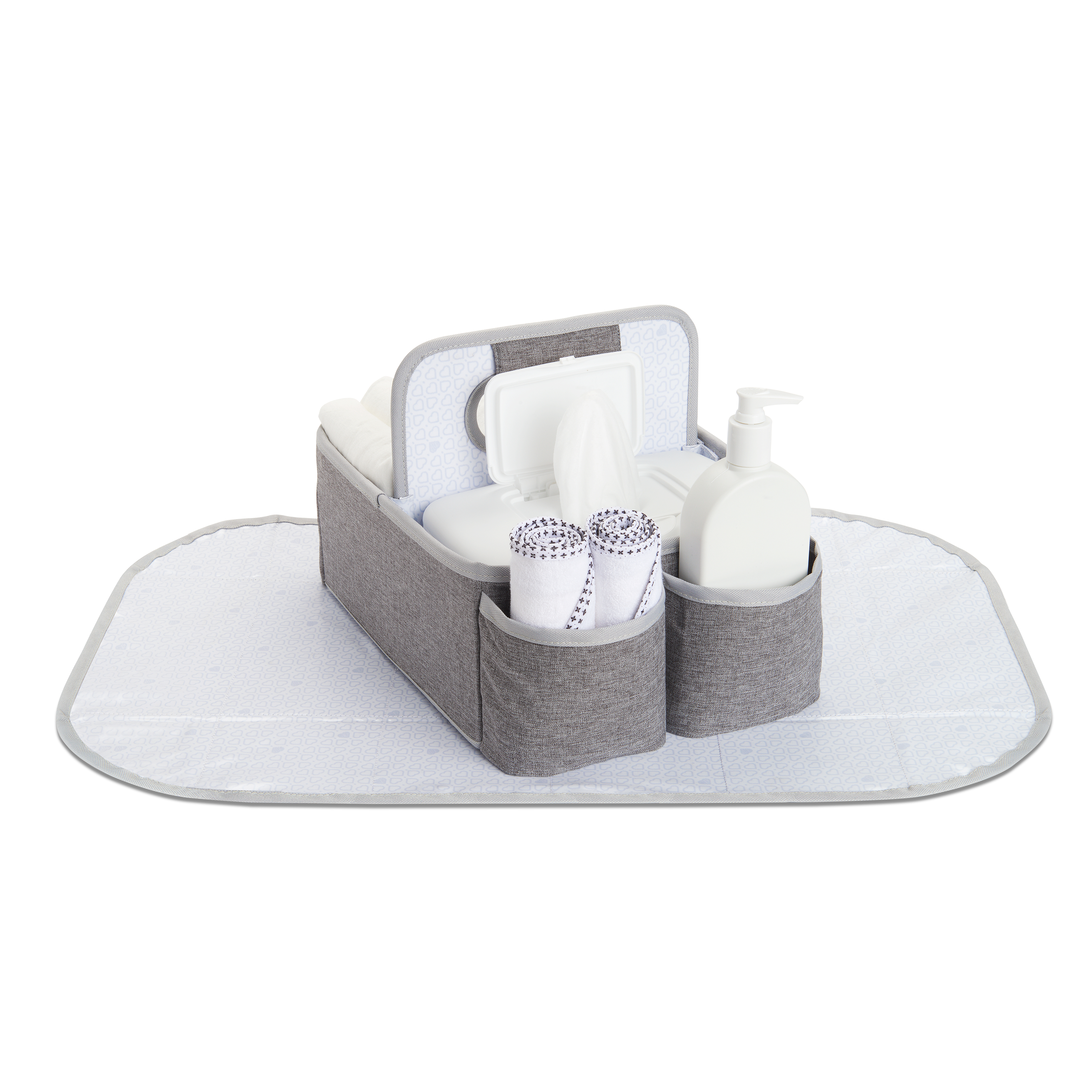Munchkin Portable Infant Diaper Caddy Organizer - Gray photo 3