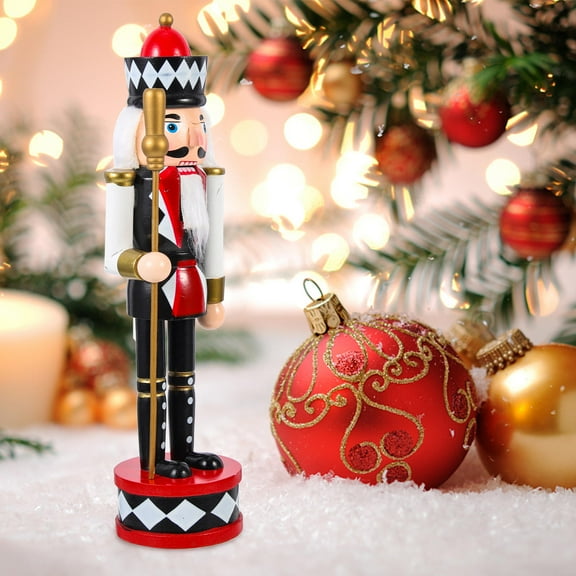 MERRYHAPY Wooden Nutcracker Christmas Indoor Decoration Figurine for Holiday Home Decor